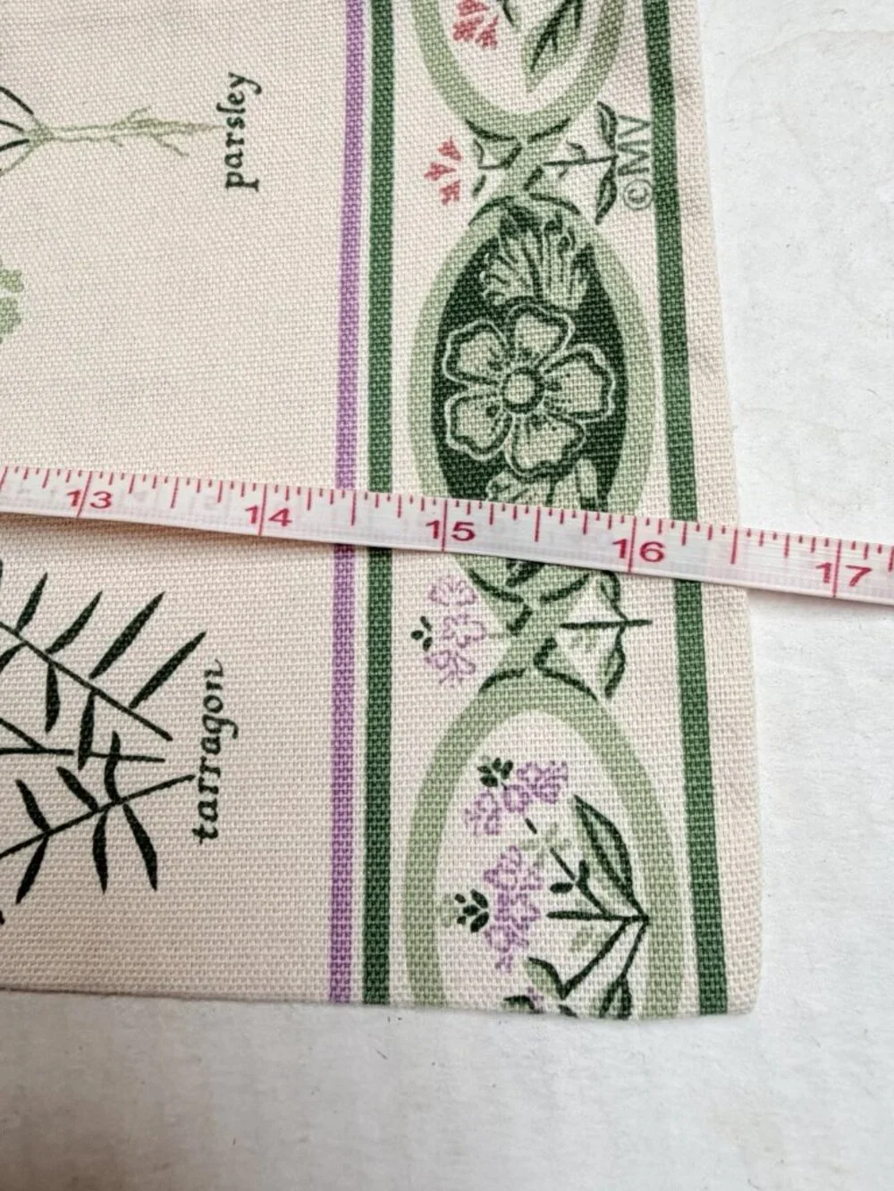 Mount Vernon VA George Washington Garden Of Herbs Home Wine Fabric Bag Thyme